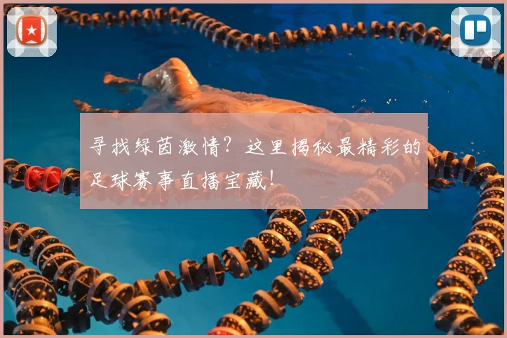 寻找绿茵激情？这里揭秘最精彩的足球赛事直播宝藏！