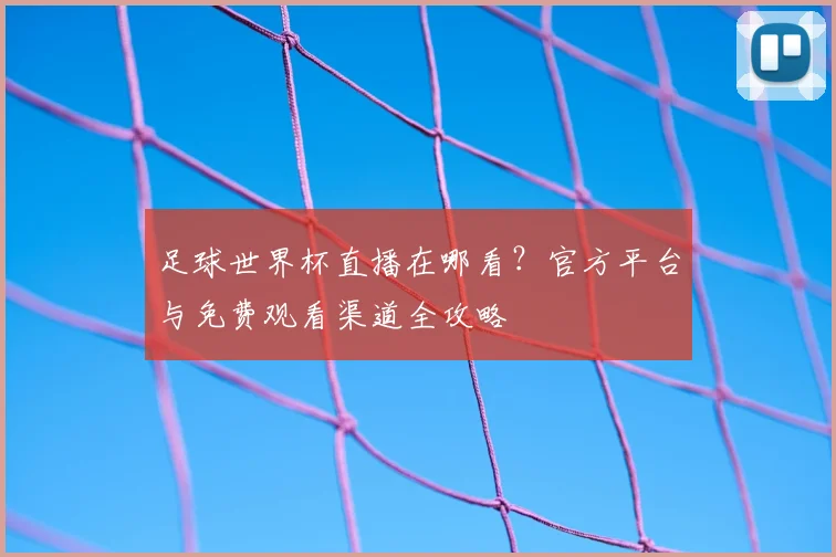 足球世界杯直播在哪看?官方平台与免费观看渠道全攻略